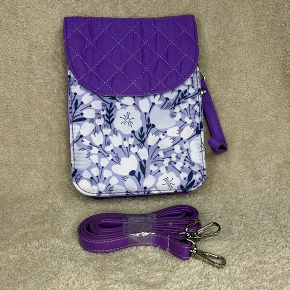 Danbury Mint Handbags - Quilted Purple Floral Crossbody Bag; Willabee & Ward Collections – Danbury Mint